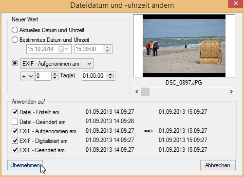 XnView EXIF Datum 2