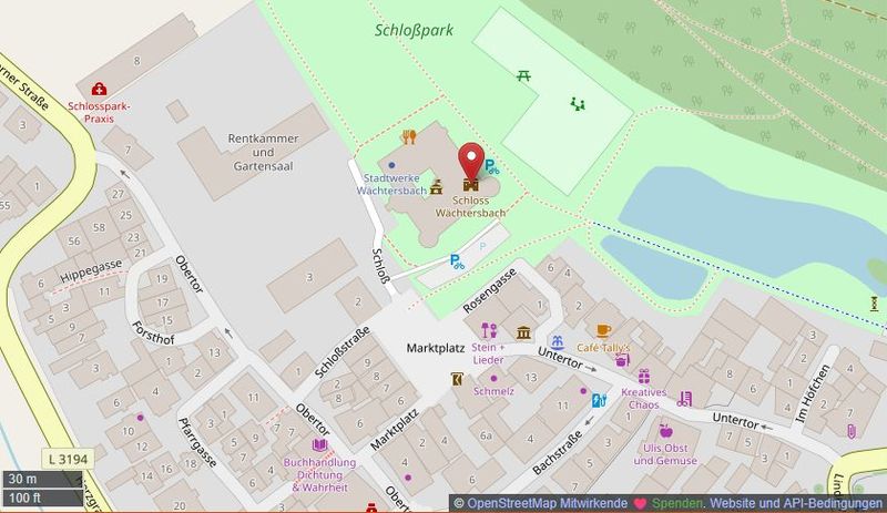 Lage Schloss Wächtersbach