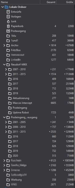 Thunderbird: Lokale Ordner - Beispiel