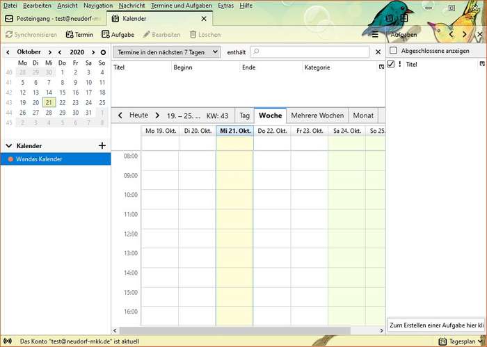 Thunderbird: Kalender 