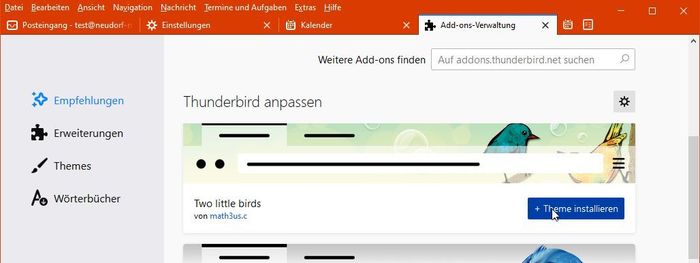Thunderbird: Add-ons