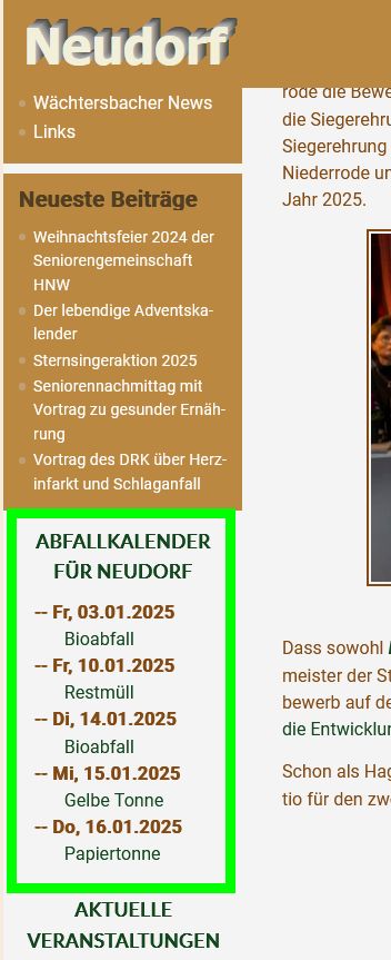 Abfallkalender Abfallkalender