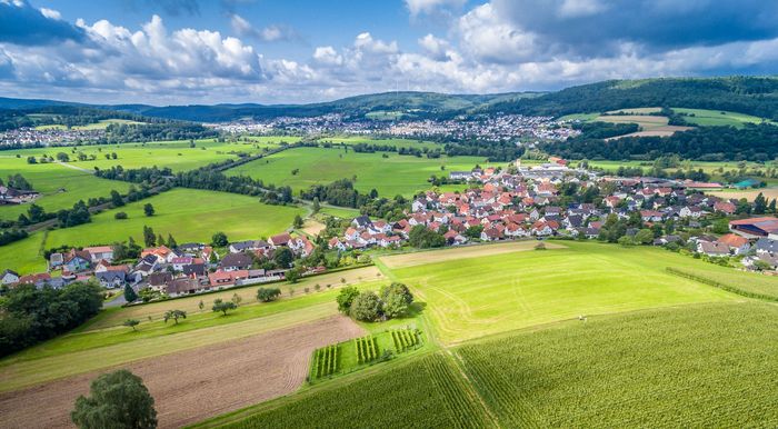 Weinberg mit Blick auf Neudorf und Wächtersbach