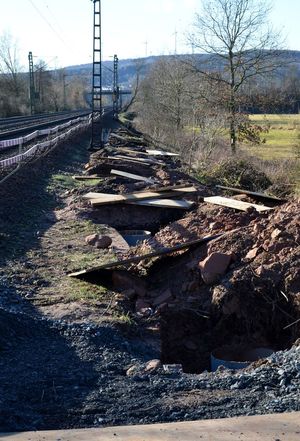 Bauarbeiten an der Bahnstrecke