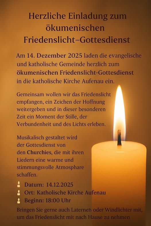 Ökumenischer Friedenslicht-Gottesdienst