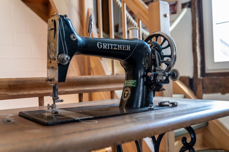 Gritzner-Nähmaschine offen