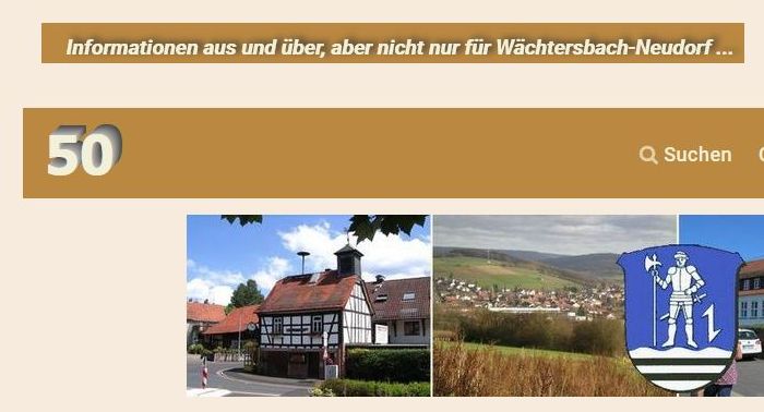 Auch auf der Website: 50 statt Neudorf