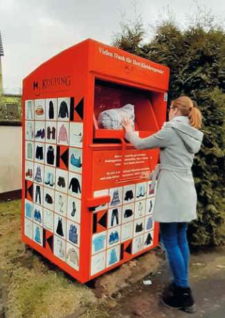 Kolping-Altkleidercontainer Ecke Aufenauer Straße / Salmünsterer Straße