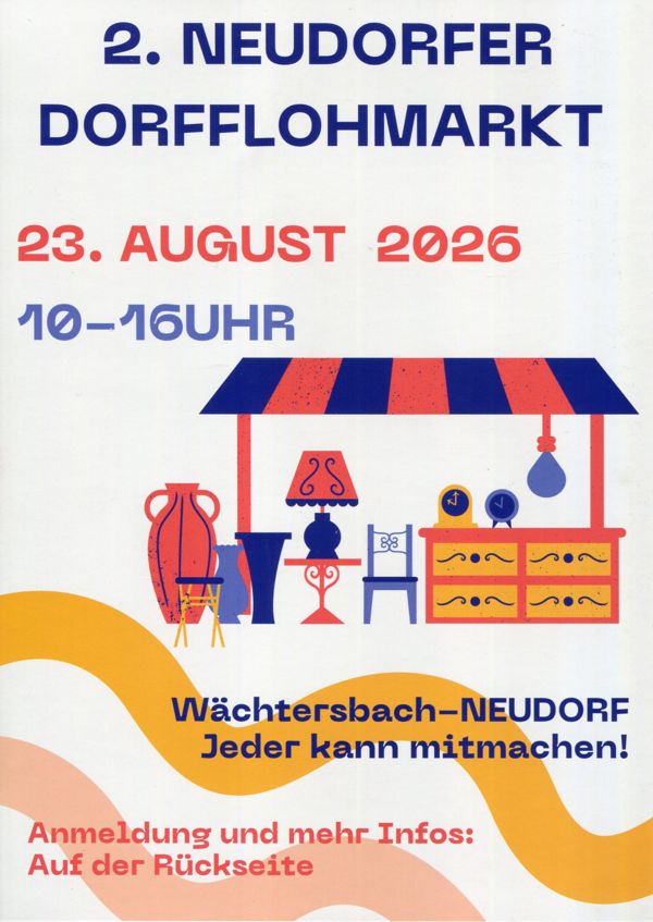 Dorfflohmarkt am 23.08.2026  -  Flyer Vorderseite