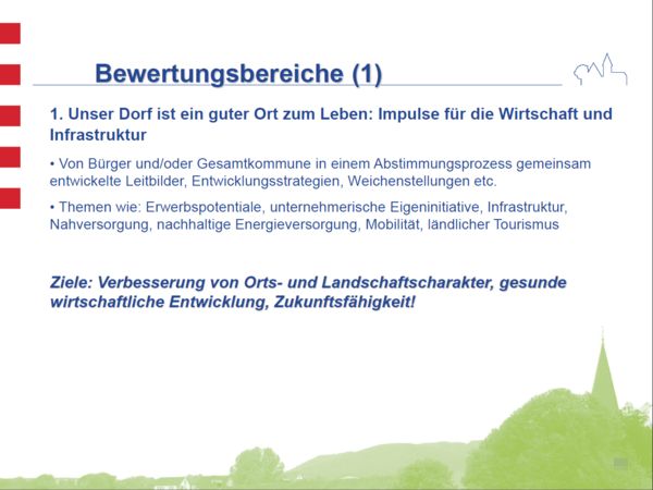 Unser Dorf hat Zukunft  -  Bewertungsbereich 1