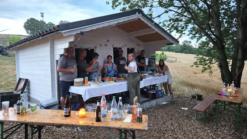 Die neue Hütte  -  nach dem Regenguss