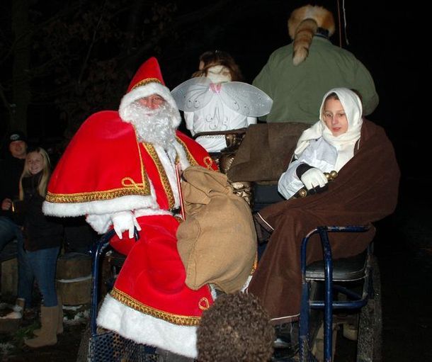 Der Nikolaus in seiner Kutsche