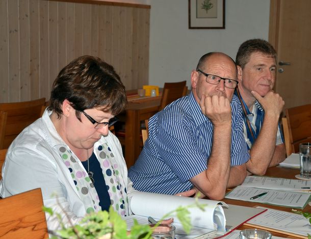 Vorstandsmitglieder bei der JHV 2013 (v.l. Bärbel Bischoff, Gerhard Seitz, Thomas Joffroy)